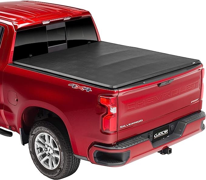 Gator ETX Soft Roll Up Truck Bed Tonneau Cover | 137285 | Fits 2019 - 2022 Chevy/GMC Silverado/Sierra, works with MultiPro/Flex tailgate (2020 2500/3500HD) 8' 2" Bed (98.2'')