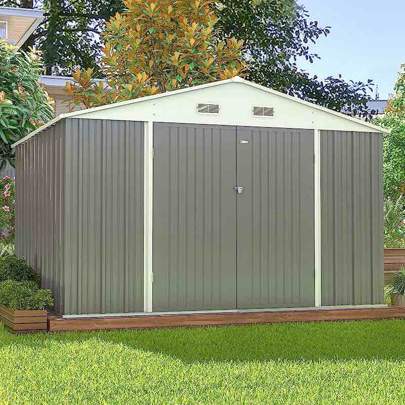 10x8 garden shed grey 