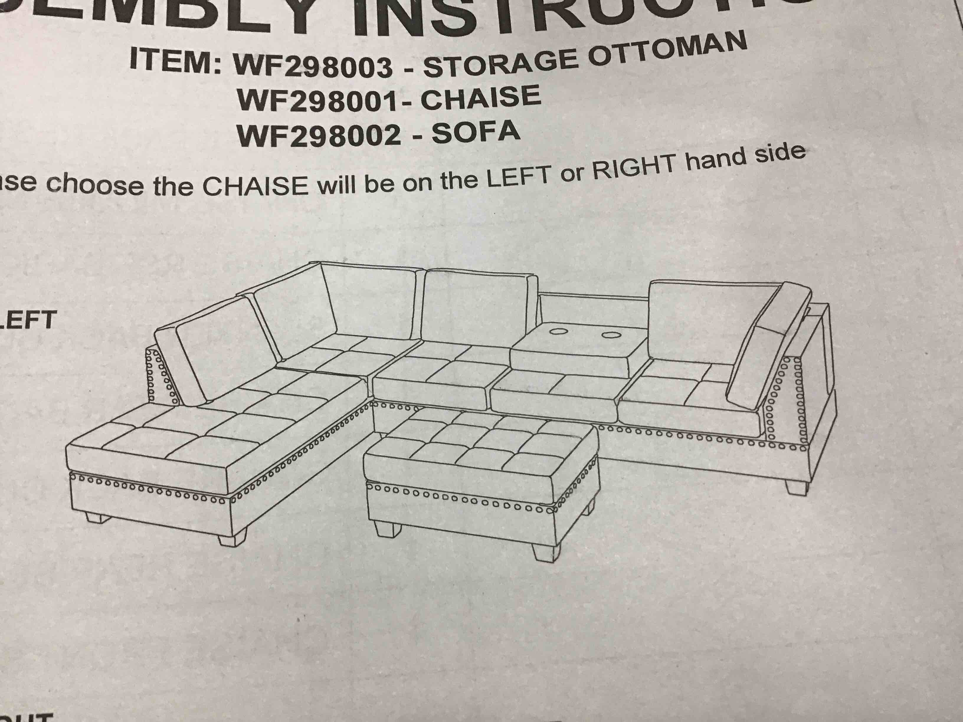 Sectional Sofa ( Black )