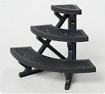 Barbara King Collapsible Three-Tiered Corner Plant Stand Black