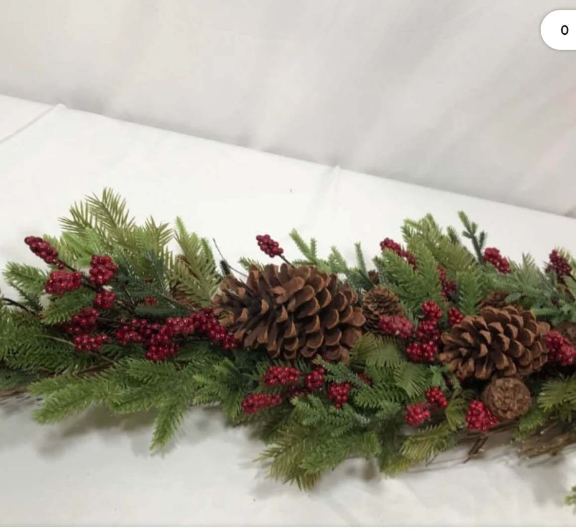 wicker park 36” unlit berry & pinecones swag red berries 