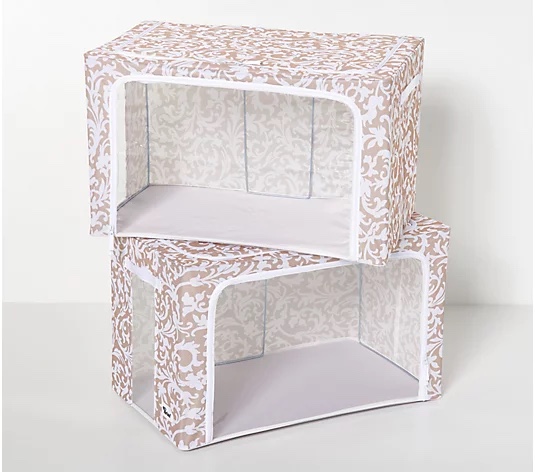 Periea Set of 2 Jumbo Collapsible Storage Boxes
