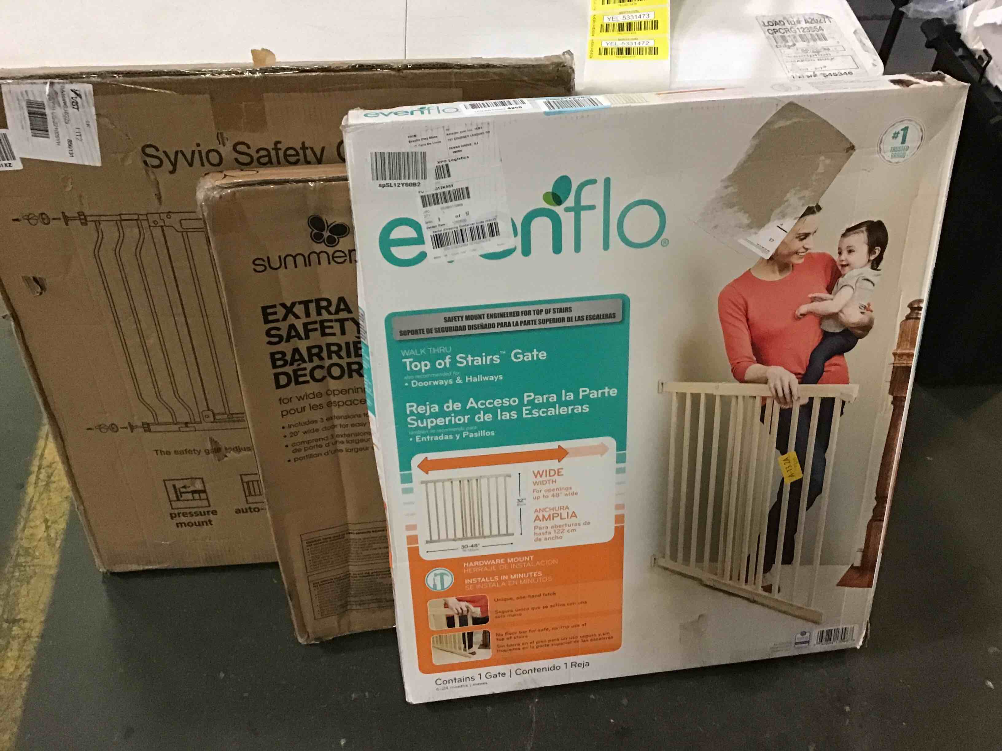 Assorted baby gates 