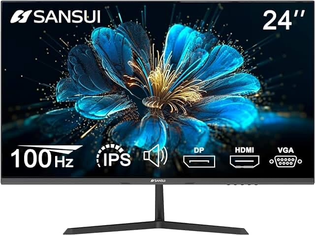9S6-3BA9CH-041 24 in. 1920 x 1080 FHD FreeSync 100Hz TUV Certified Eyesight Protection 1ms VGA HDMI Monitor, Black