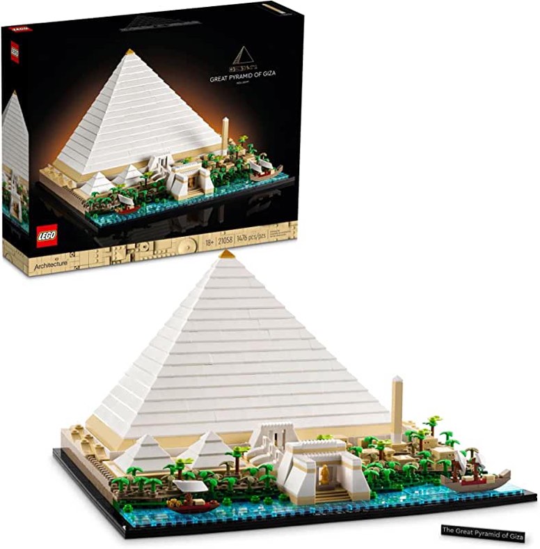 LEGO Architecture Landmark Collection Great Pyramid of Giza 21058 Building Set; Collectible Model for Adults (1,476 Pieces)