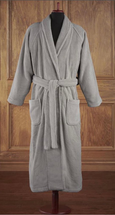 Genuine Turkish Cotton Luxury Bathrobe (Gray)-XL.