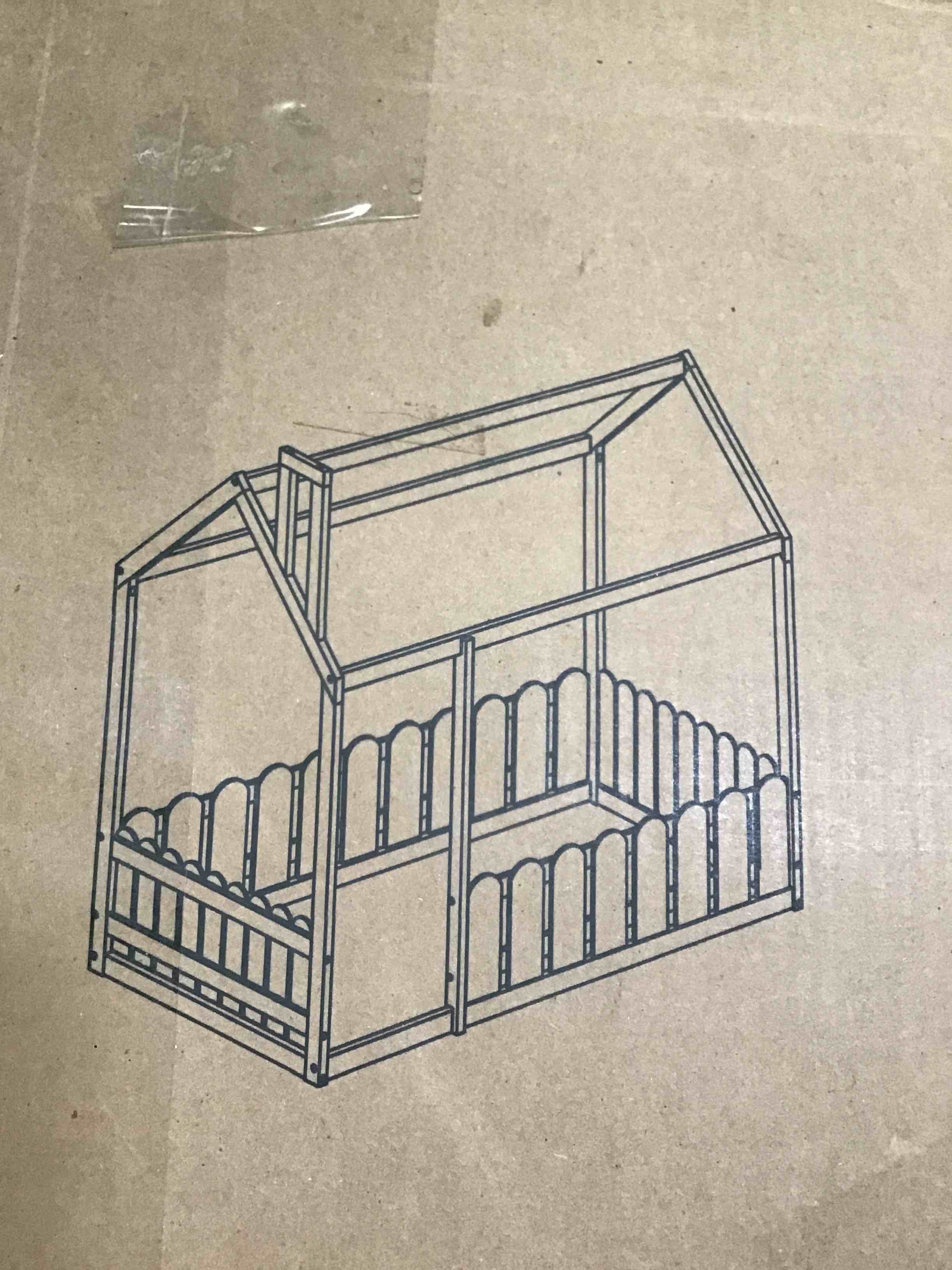 Full Size Montesori House Bed With Fence
