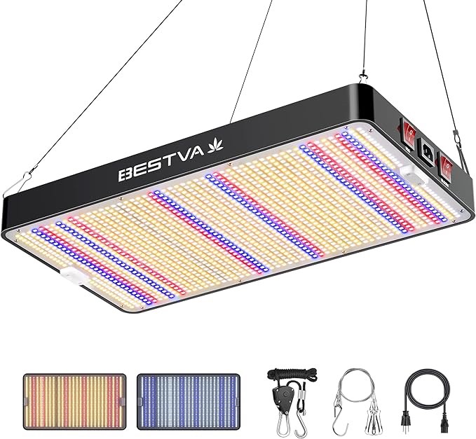 BESTVA 3000W Led Grow Light 6x5ft Coverage LM301B Diodes 10x Optical Reflector Full Spectrum LED Grow Lights for Indoor Plants Greenhouse Veg Bloom Light Hydroponic Grow Lamp