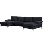 AMANDA XL MODERN VELVET OVERSIZED SECTIONAL SOFA