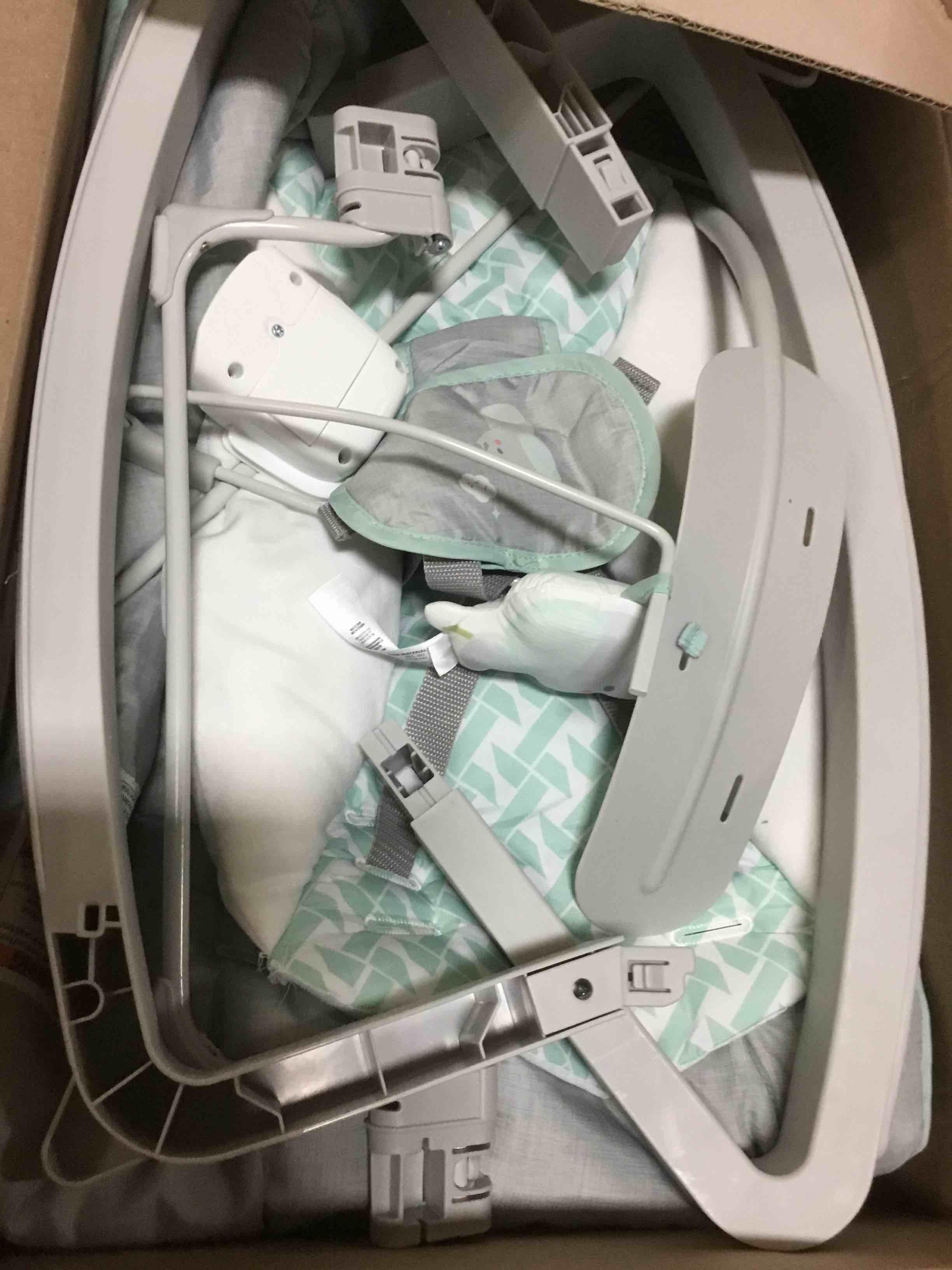 Baby Swing for Infants, Electric Portable Baby Swing for Newborn, Bluetooth Touch Screen/Remote Control Timing Function 5 Swing Speeds Baby Rocker Chair with Music Speaker 5 Point Harness green 