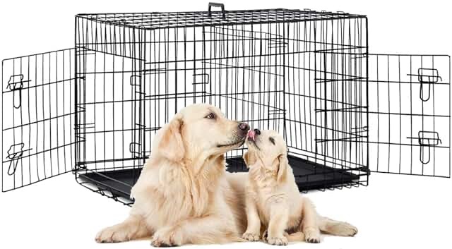 Extra Large Dog Crate Kennel Folding Pet Cage Metal w/ 2 Doors &Tray XL XXL 48" 