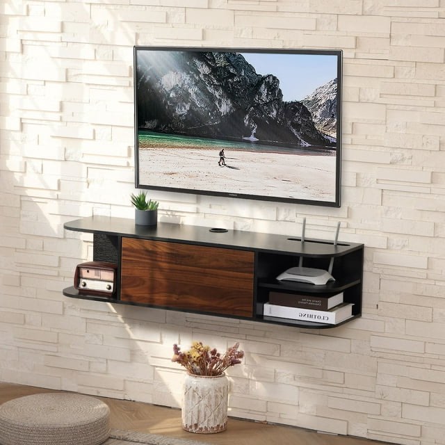 FITUEYES FITUEYES Floating TV Stands Wall Mounted Media Console for Home and Office