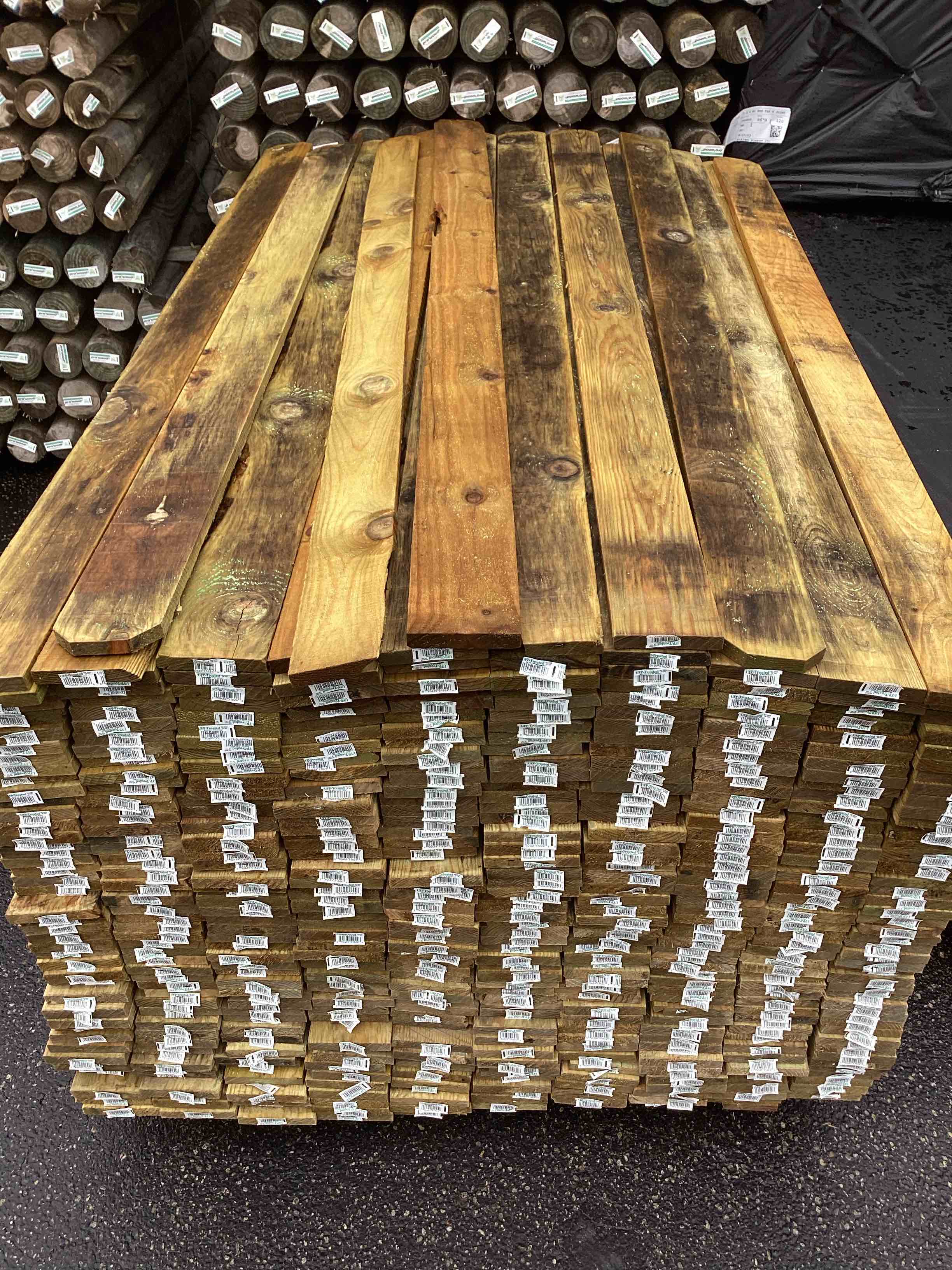 80 pieces 5/8 x 4 x 6 treated fence pickets your bid per picket 
