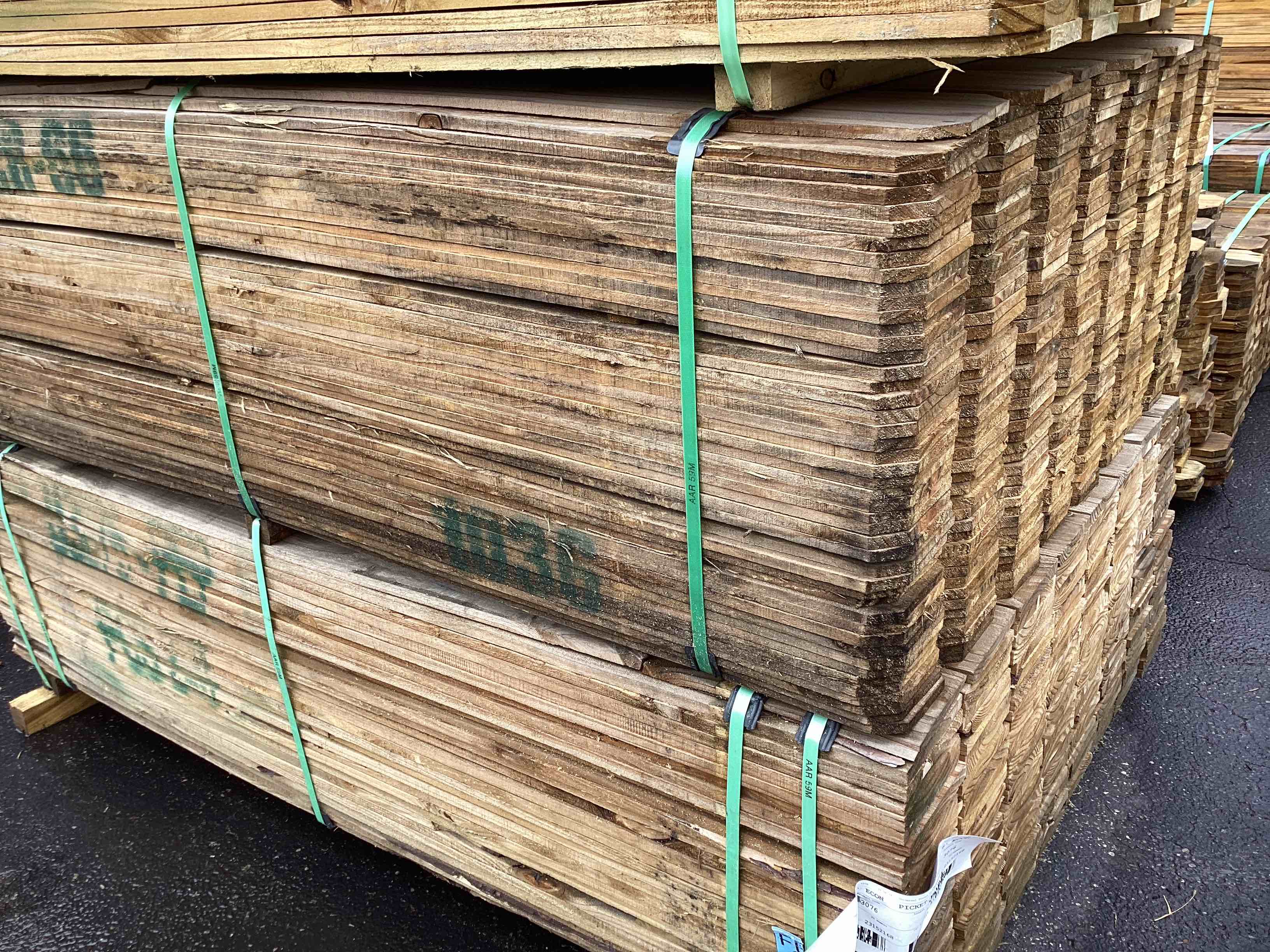 80 pieces 1 x 6 x 6 treated fence pickets your bid per picket 