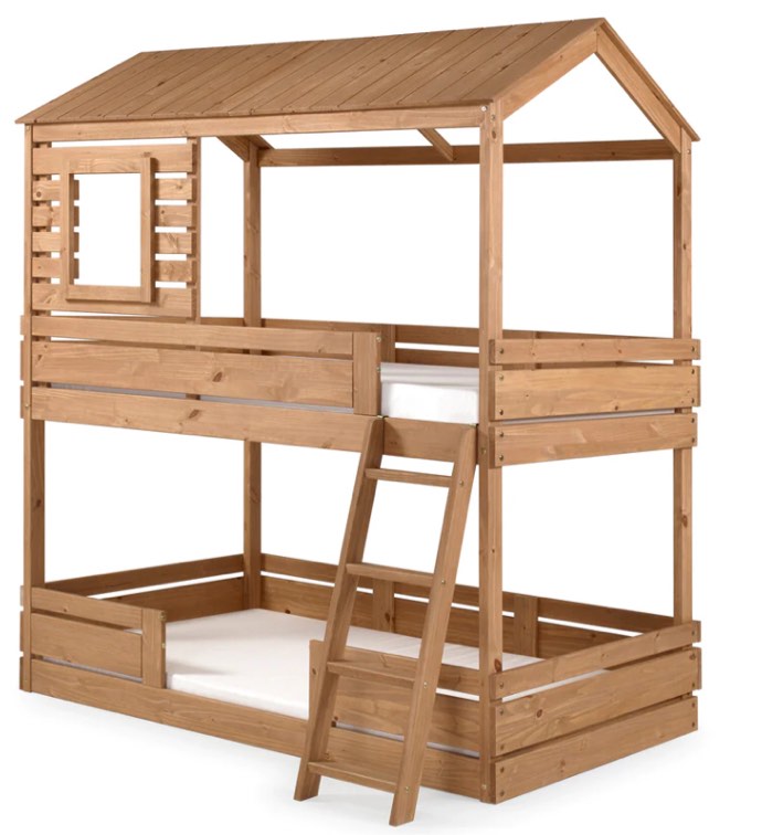 simply kids room solid wood bunk bed rustic hazel nut (incomplete box 2/2)