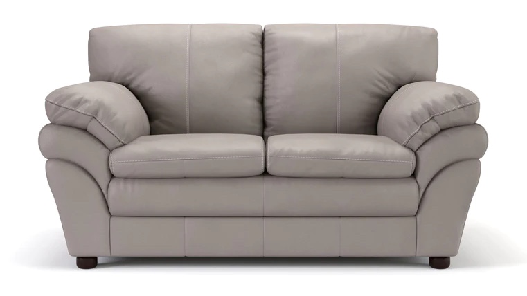 Mempra Design Genuine Leather Loveseat 65" - Delta Collection (No back rests)