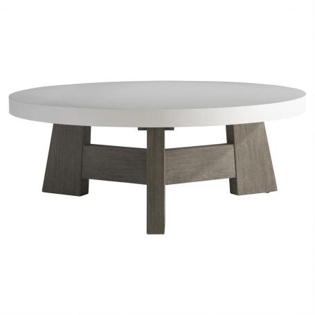 Bernhardt Rochelle Outdoor Cocktail Table in Weathered Teak 