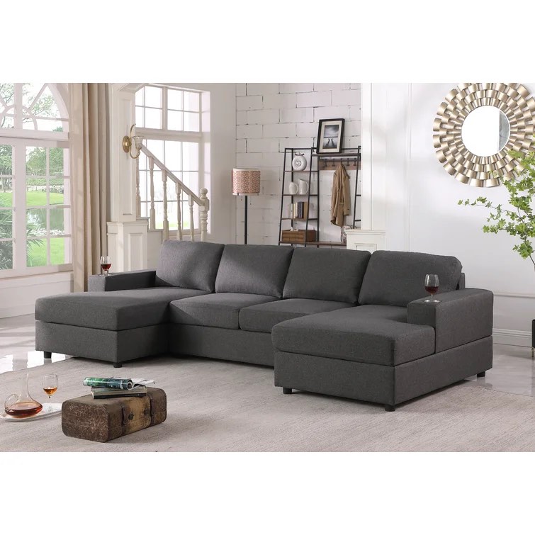 121" Wide Symmetrical Sofa & Chaise (incomplete)