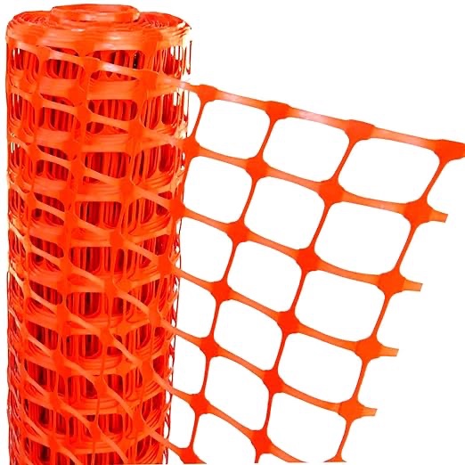 Electriduct Plastic Garden Fencing 500 Feet OrangeNetting Barrier Safety Mesh Snow Fence Roll (2 x 250' Rolls)