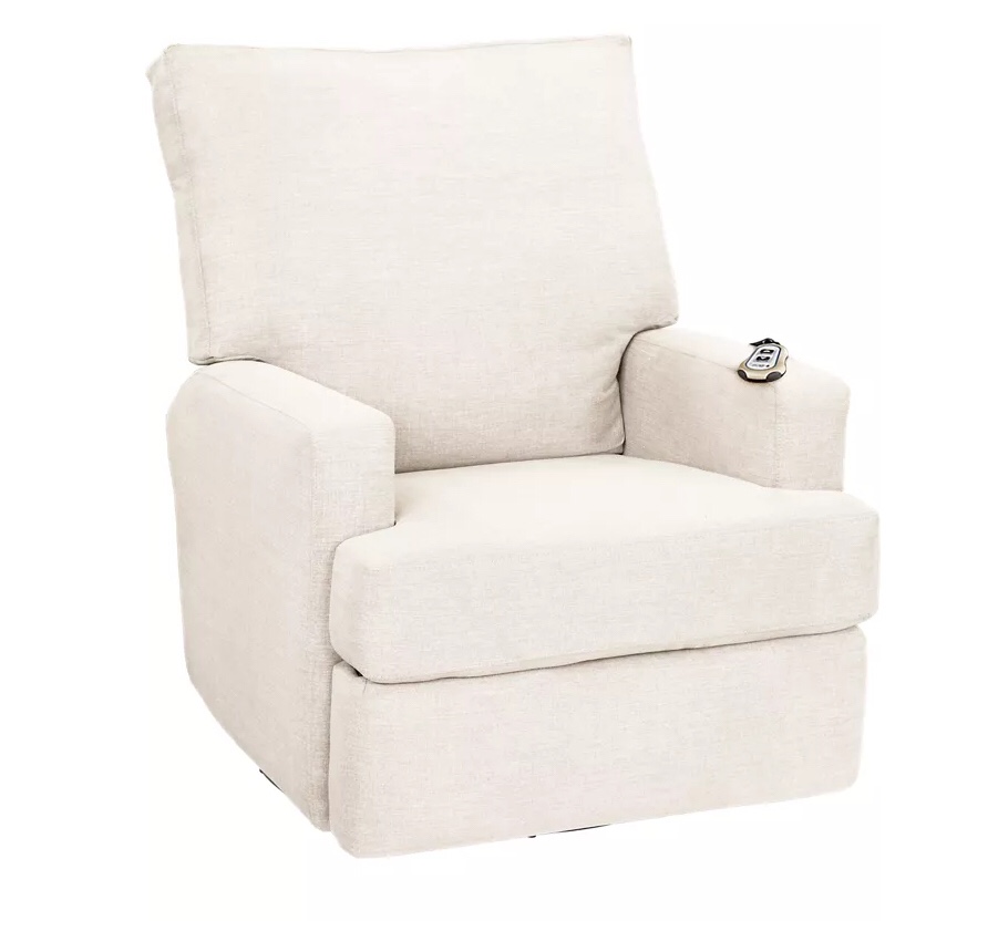 Recliner chair white leather (similar to stock photo)
