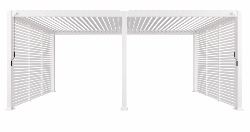 (incomplete) Louvered Wall Divider, Side Shade Privacy Screen Panel for 10'x10', 10'x13', 10'x20' Gardesol Pergola