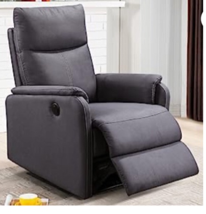 Middle power recliner home theater chair w/Manual headrest and USB Grey
