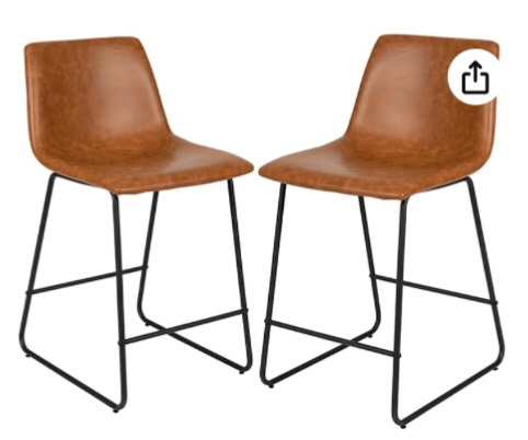 2pc Counter stools camel