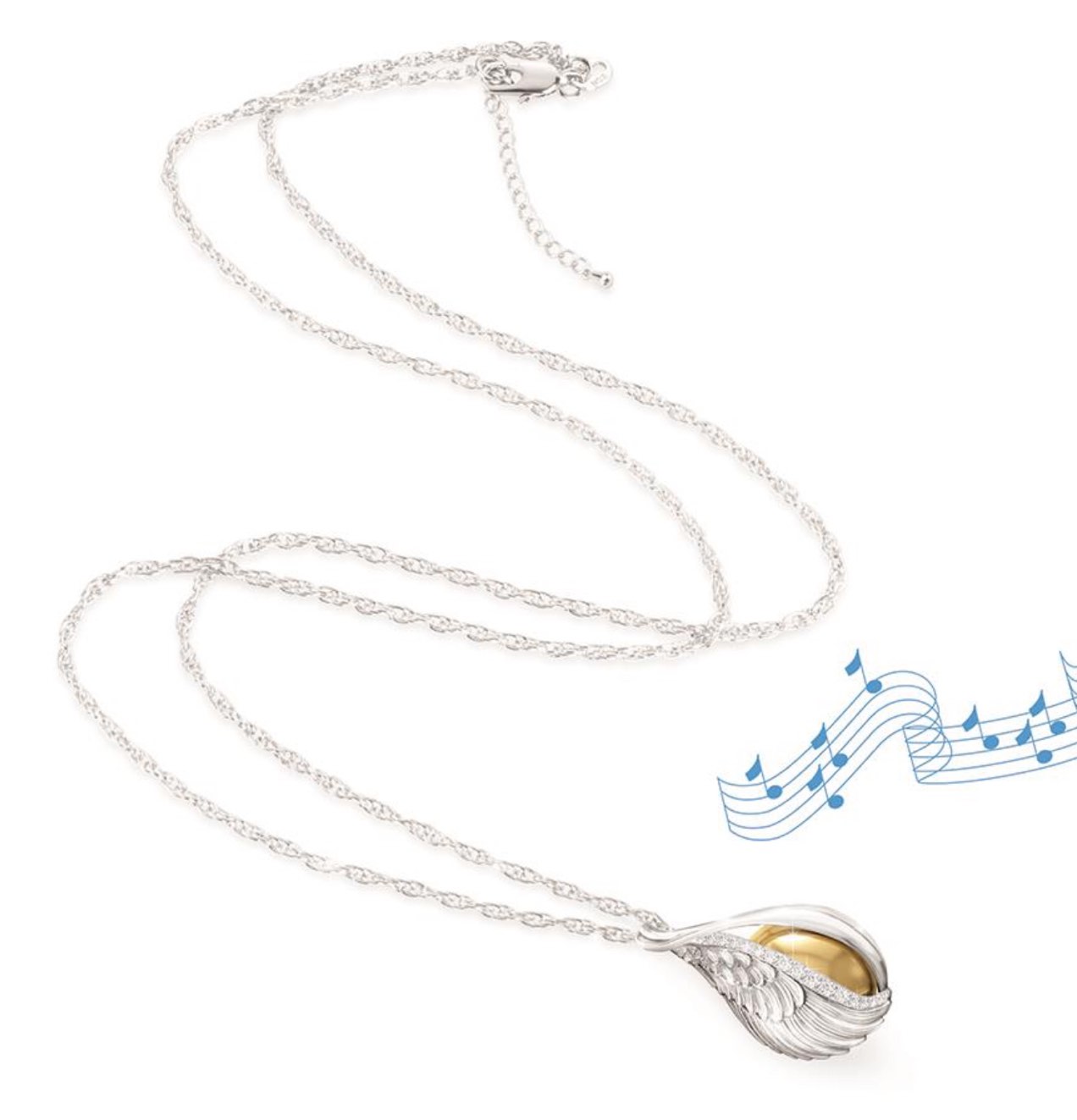 The Chiming Guardian Angel Pendant