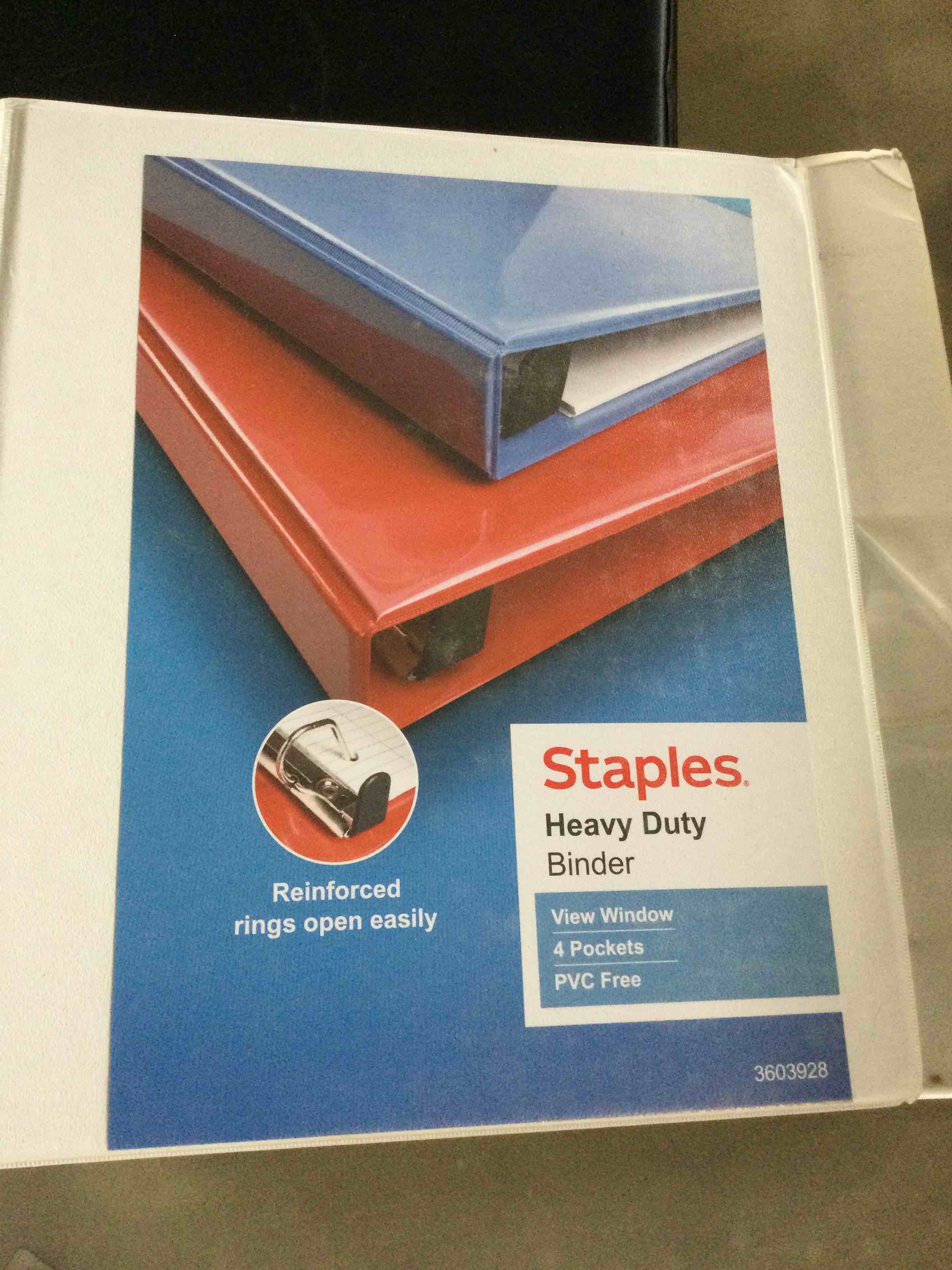  Roll over image to zoom in Avery Heavy Duty View 3 Ring Binder, 3" One Touch Slant Ring, Holds 8.5" x 11" Paper, White Binders (79192)