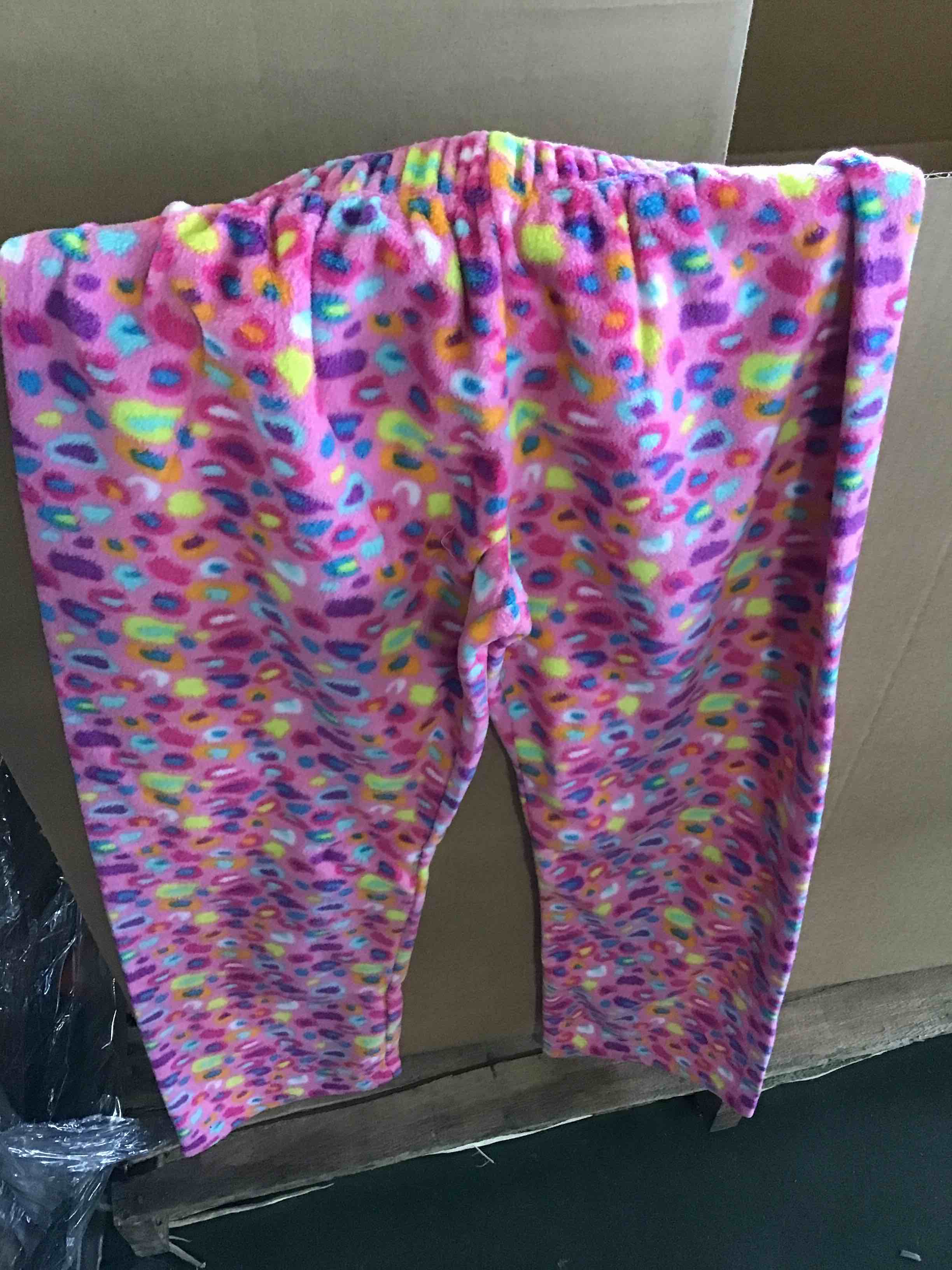 (Case of 20 ) Size 8 M little miss matched color PINK LEOPAR PANT