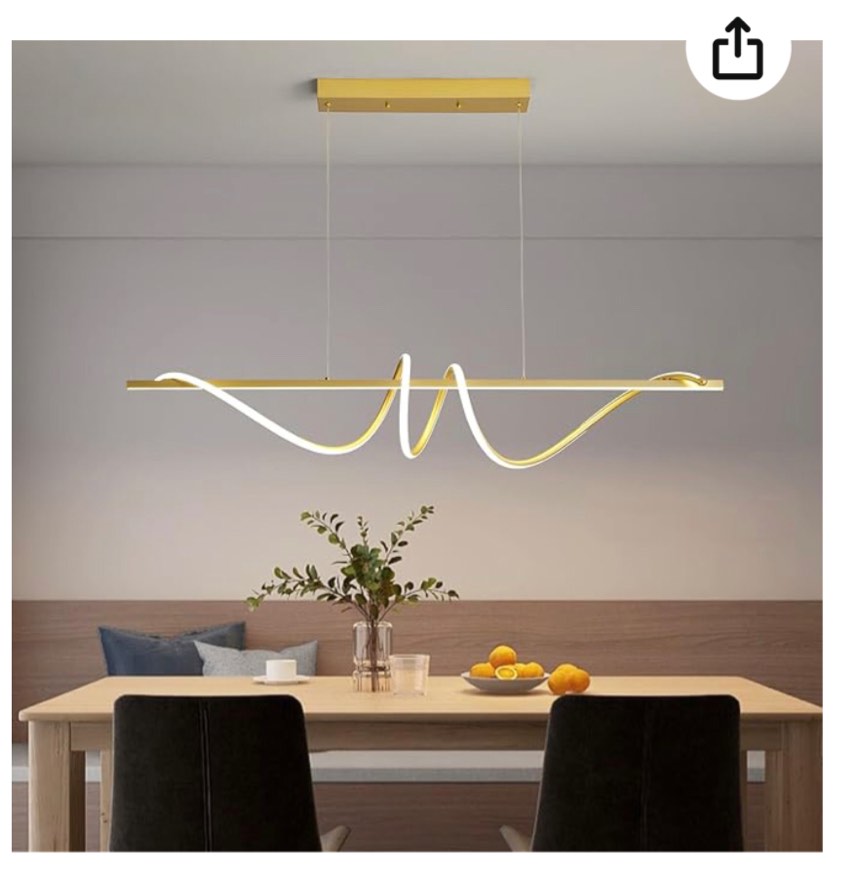 Modern Chandelier, Dimmable LED Pendant Light, Ring Chandelier for Living Room, Dining Room, Kitchen, Bedroom