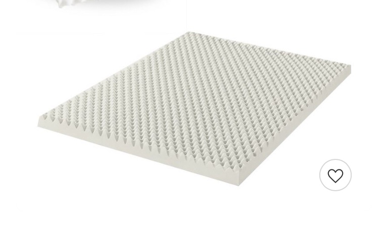 Continental Sleep, 1-Inch Foam Topper Convoluted Egg Shell Breathable, Adds Comfort to Mattress size king.