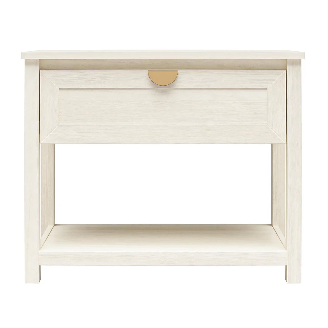 Primrose Wide 1 Drawer Nightstand with Open Shelf
