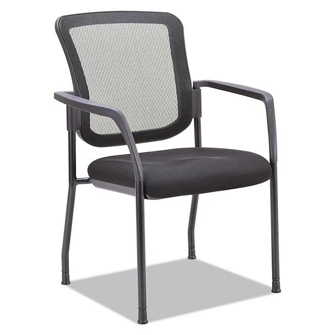 Alera Mesh Guest Stacking Chair,26" x 25.6" x 36.2", Black