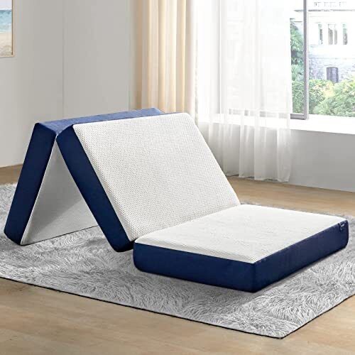 Molblly Folding Mattress, 6 inch Memory Foam Tri Folding Mattress, Full 6 Inch