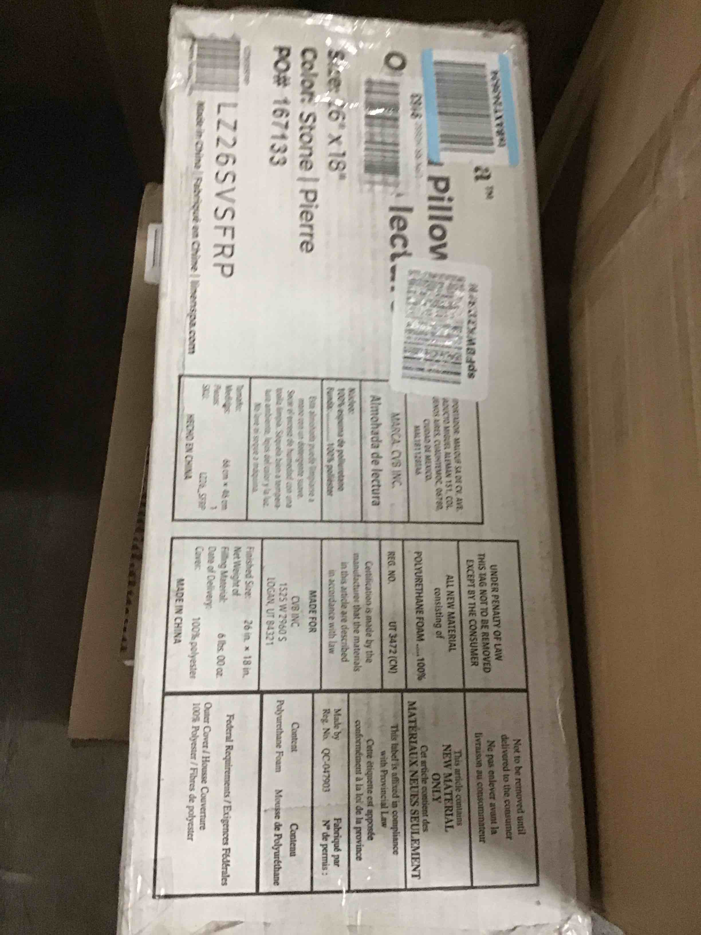 LINENSPA Reading Pillow with Shredded Memory Foam Back Pillow for