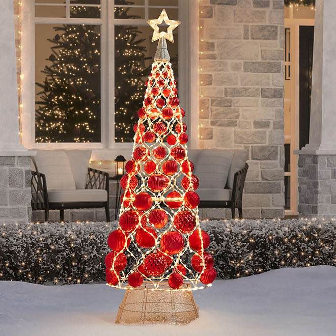 Member's Mark 84" Pre-Lit Tree - Red/Gold