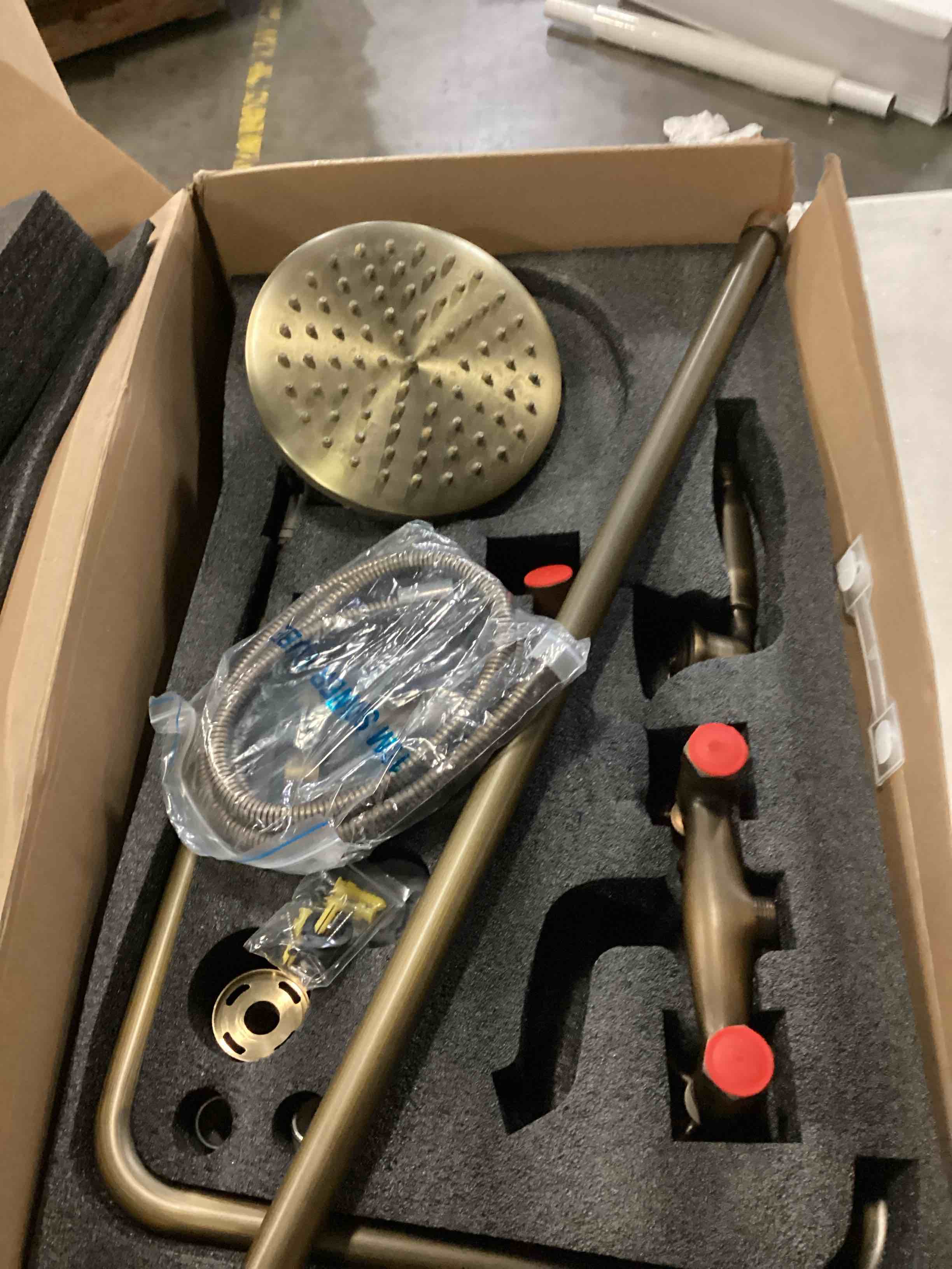 Exposed Brass Round Complete Shower System