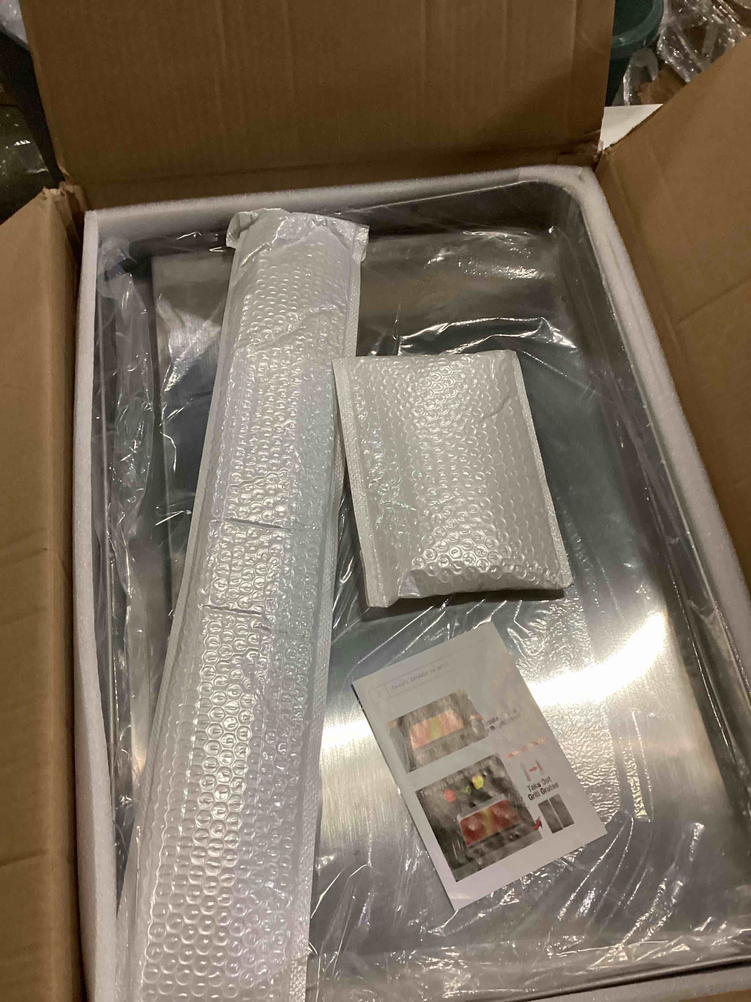 Flat Top Grill, Griddle for Gas Grill 24"x16" with Removable Grease