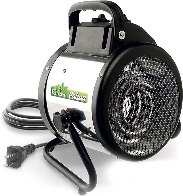 Bio Green PAL 2.0/US Palma BioGreen Basic Electric Fan Heater for Greenhouses, 2 Year Warrenty, 11 x 8 x 12.5" / 280 x 195 x 315 mm