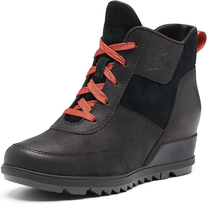 Sorel Women's Evie Sport Lace Bootie — Waterproof Suede & Leather — Wedge Ankle Sneakers, Size 12.