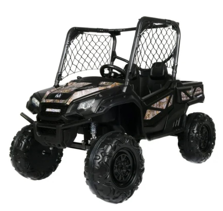 Realtree XD UTV 24V battery-operated ride-on with remote, MP3,USB for Kids 3+ years