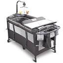 ADOVEL Baby Bassinet Bedside Crib, Pack and Play with Mattress, Diaper Changer and Playards from Newborn to Toddles, Grey