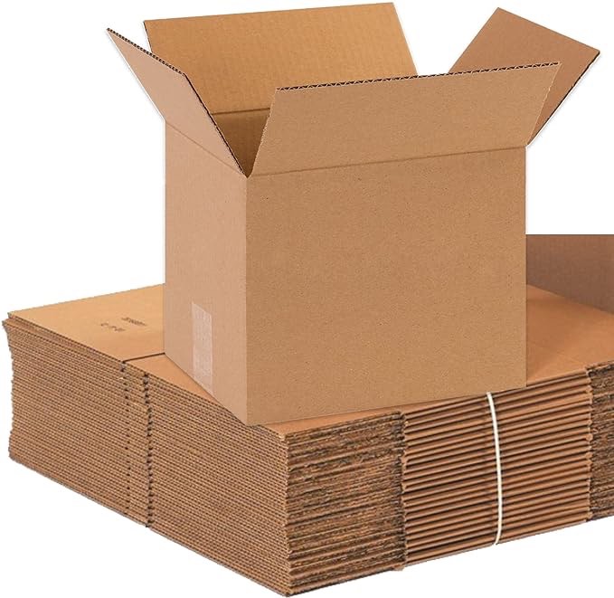 AVIDITI Shipping Boxes Medium 10"L x 8"W x 10"H, 25-Pack | Corrugated Cardboard Box for Packing, Moving and Storage  10x8x10