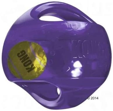KONG - Jumbler Ball - Interactive Fetch Dog Toy with Tennis Ball, Purple