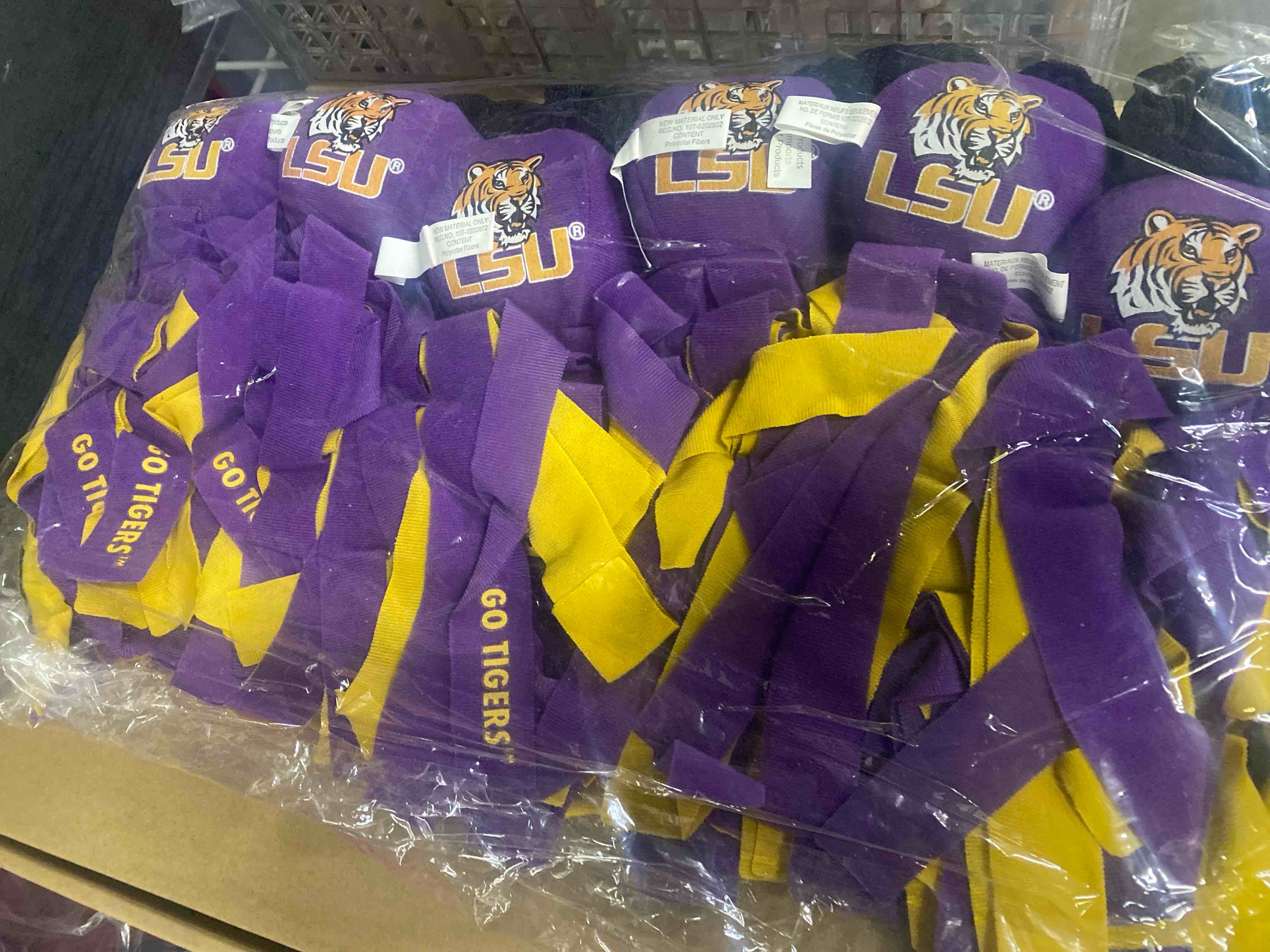 LSU Tigers, Go Tigers! Pom Poms 6 Pack