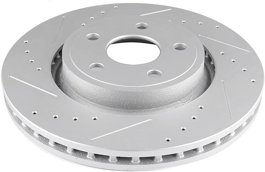 AUTOMUTO Front Rotor Drilled Slotted Discs Brake Rotor fit for 2011-2018 for Dodge for Durango,2011-2018 for Jeep Grand for Cherokee