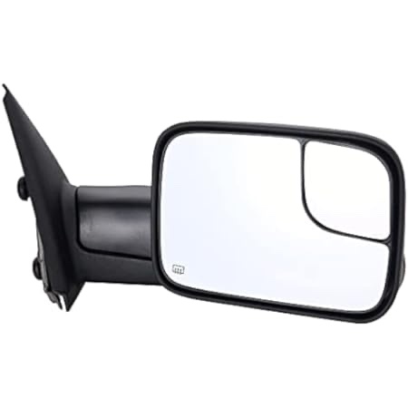 02-10 Dodge Ram 2500 Passenger Right Power Trailer Tow Flip-up Black Door Mirror