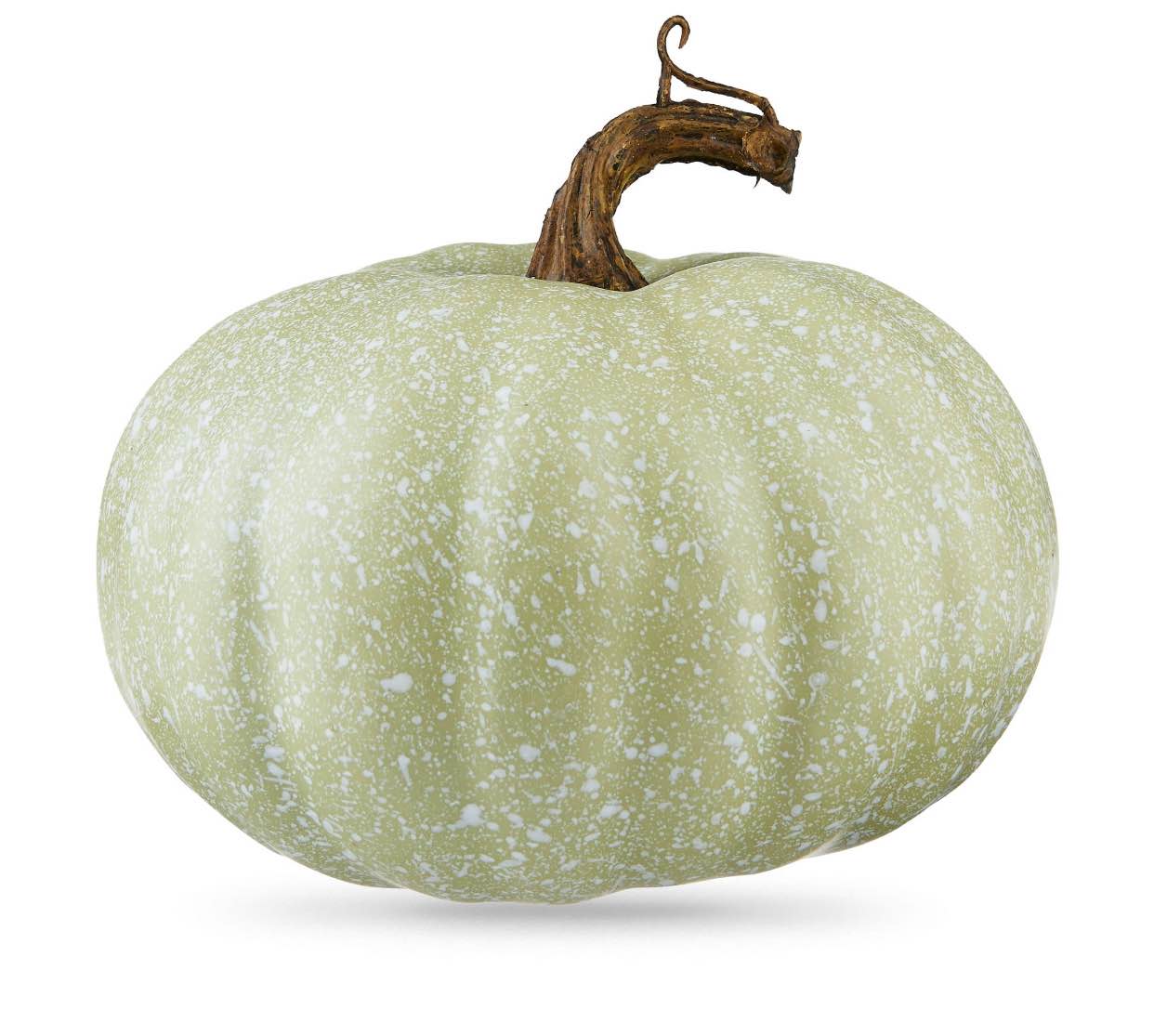 Fall, Harvest 6 in Splatter Short Green Foam Pumpkin Decoration, Way to Celebrate
