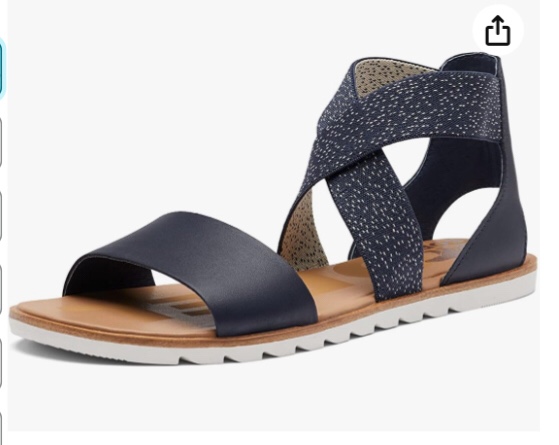 Sorel Women's Ella II Sandal - Black, Snake 7/5